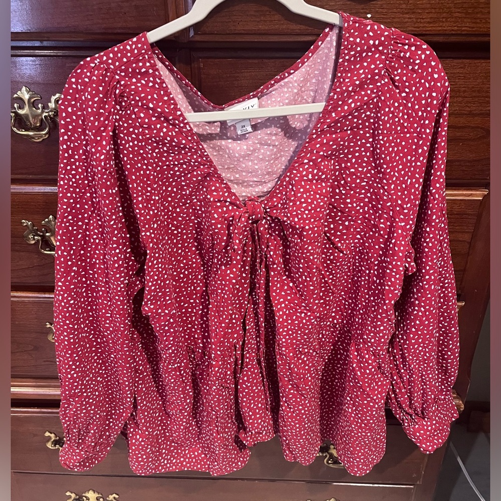Ava & Vic red top, size 2x